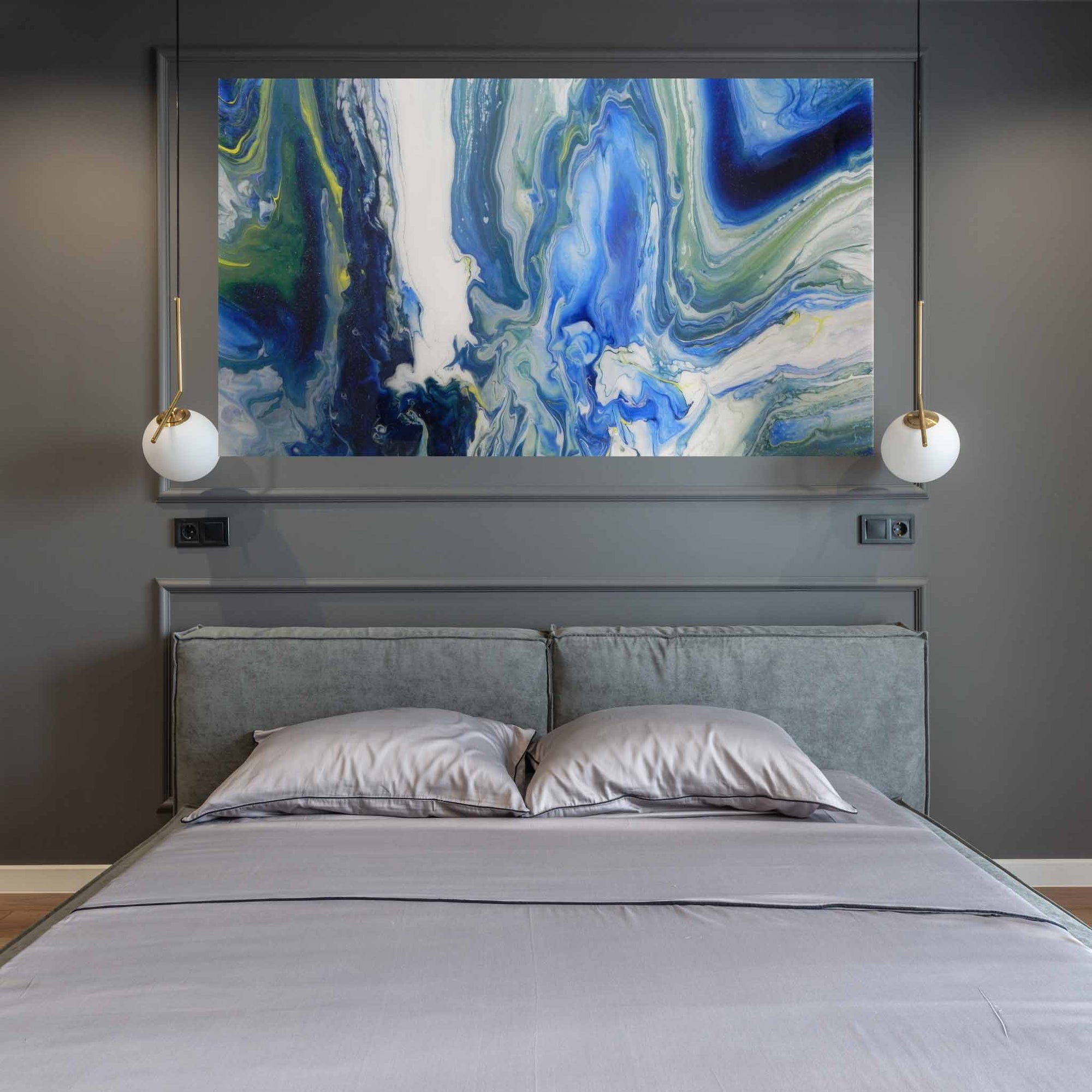 Enjoy sleeping on luxury organic cotton sheet  - image provided by Leah Moore Art