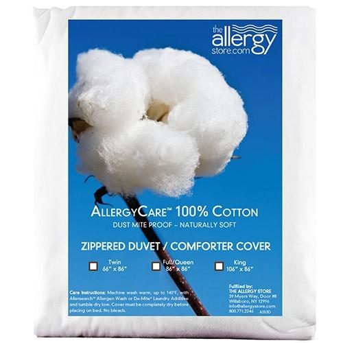 AllergyCare 100% Cotton Comforter Cover- No Ties
