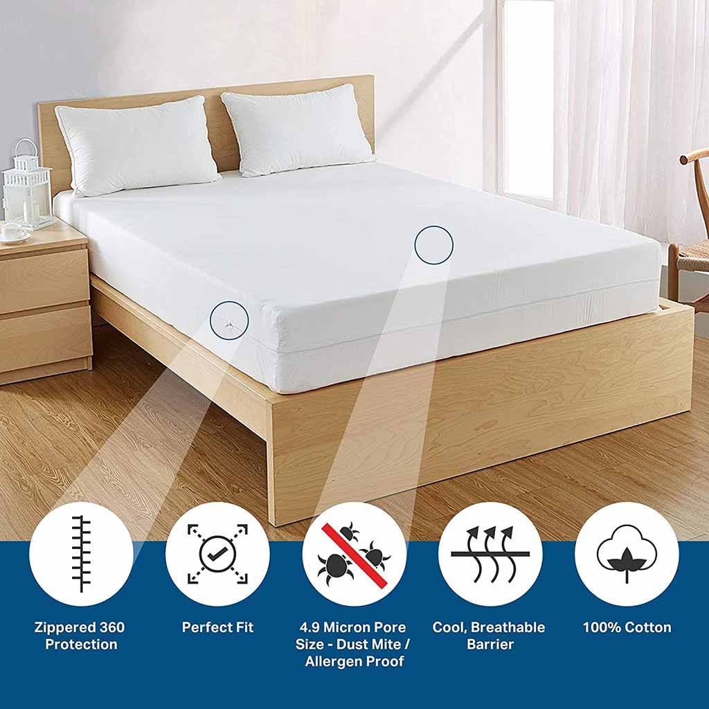 Bargoose AllergyCare 100% Cotton Mattress Encasing