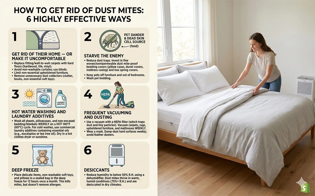 How to Get Rid of Dust Mites: 6 Highly Effective Methods