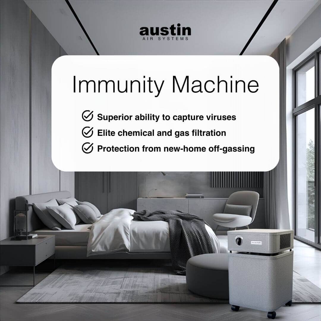 Austin Air unit in bedroom setting