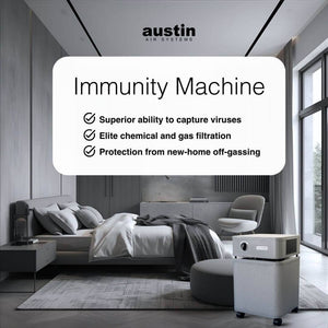 Austin Air unit in bedroom setting