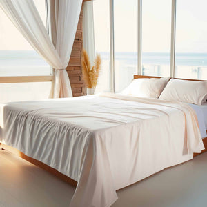 Natural cotton sheet sets - Twin, Full, Queen and King beds