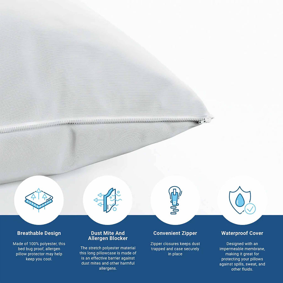 CleanAir Allergy Relief Zippered Pillow Encasing