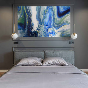 Enjoy sleeping on luxury organic cotton sheet  - image provided by Leah Moore Art