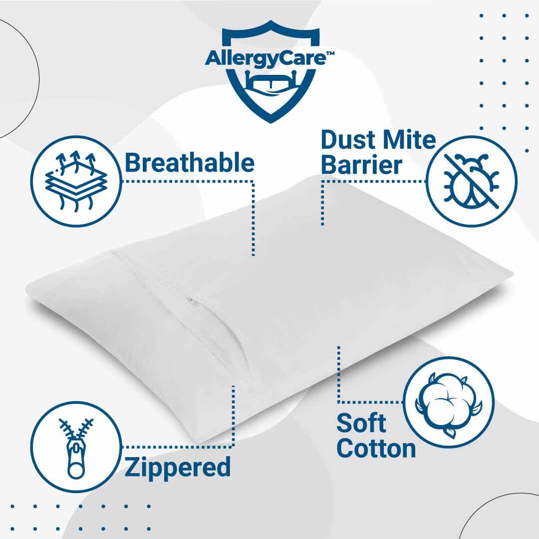 AllergyCare Cotton Pillow Cover - Buy 2 Get 1 Free