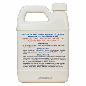 Allersearch ADMS™ Anti-Allergen Floor Wash - Back Panel
