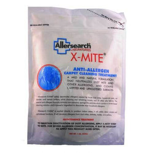 Allersearch X-Mite Anti-Allergen Carpet Treatment Powder 1 lb Pouch for dust mite relief