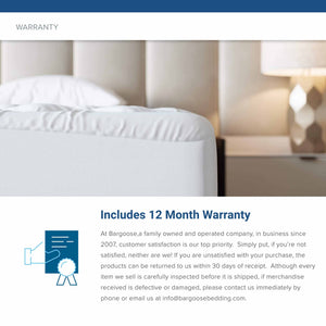 All Deluxe mattress pads have a 12 month warranty