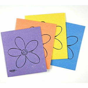 Skoy Reusable Cleaning Cloths-Purple, Orange, Yellow and Blue