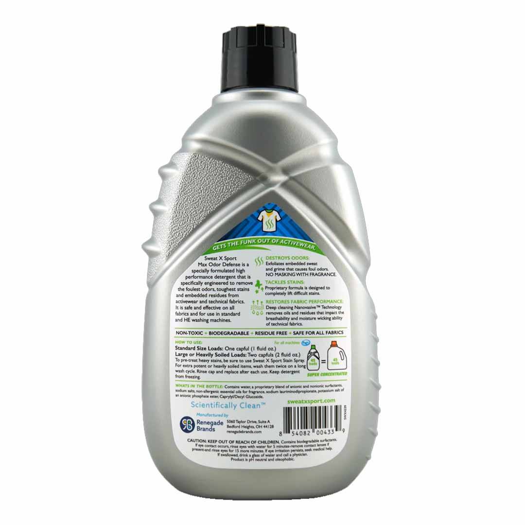 Sweat X Sport MAX Odor Defense Laundry Detergent - Back