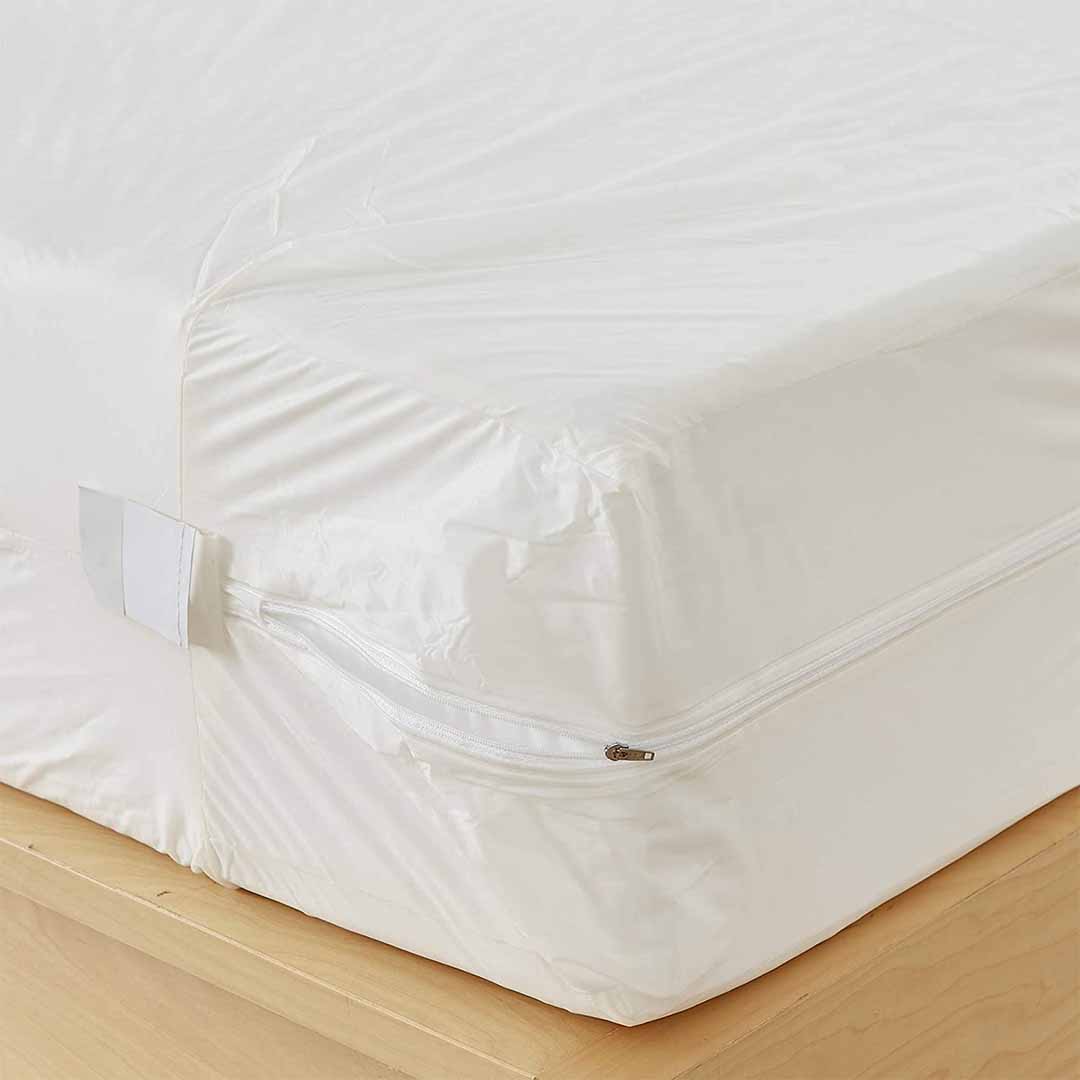 Twin Size Bed Mattress Cover Zipper Plastic Waterproof Bed Bugs