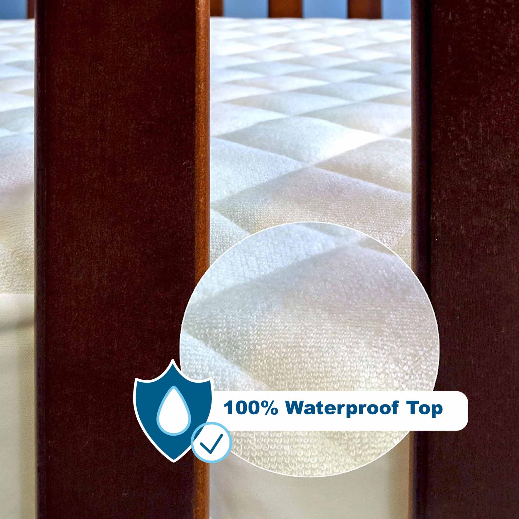 GUARANTEED ZERO LIQUID PENETRATION: Protect your baby’s mattress with this 100% waterproof crib pad protector cover.